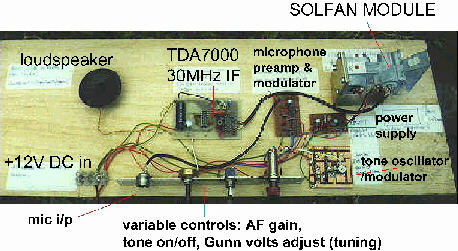 breadboard version of Solfan 3cm transceiver