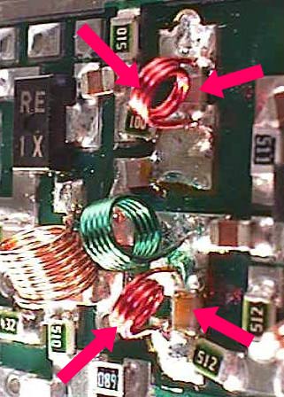 Location of coils and caps