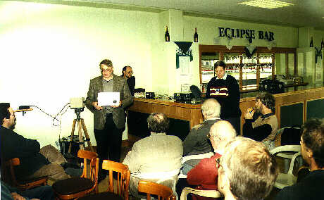 Peter, G3PYB, giving his 47GHz lecture