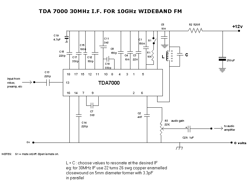 TDA7000  30MHz receiver circuitry